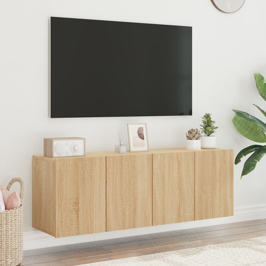 Wall TV Furniture 2 Oak Sonoma Units 60x30x41 cm V43