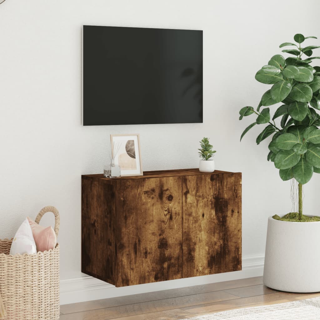 Smoked oak tv furniture 60x30x41 cm