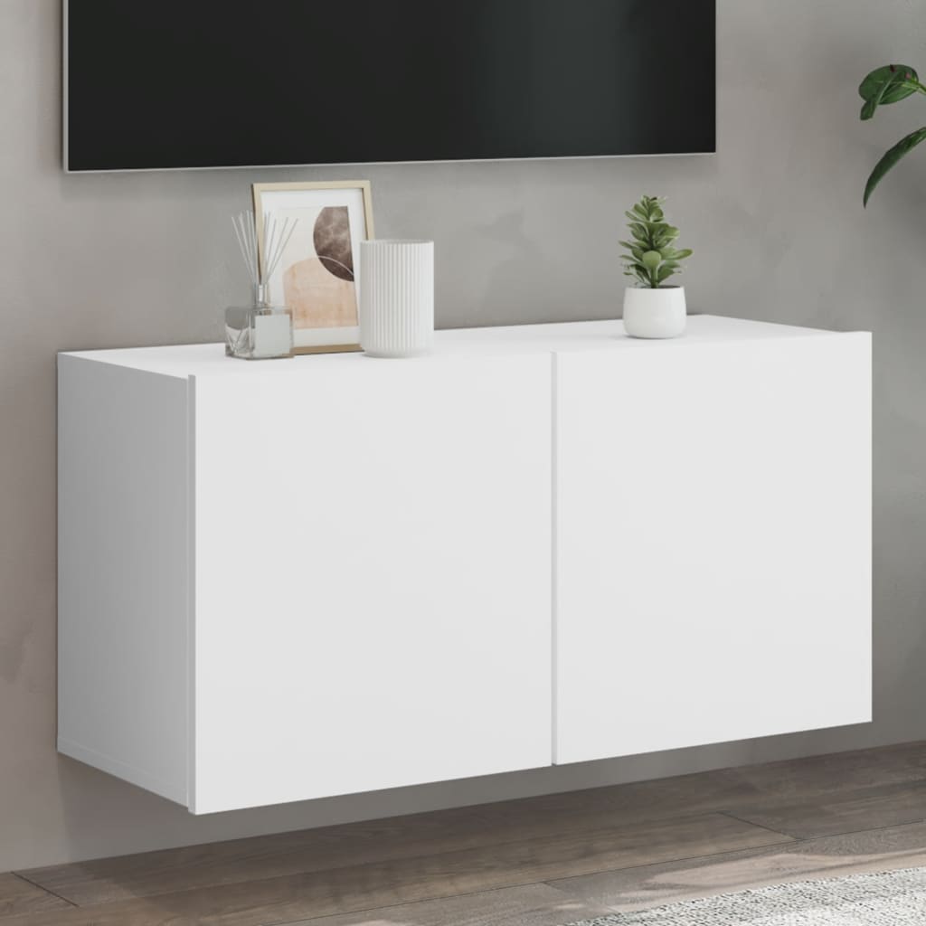 Vetonek Mueble para TV de pared blanco 80x30x41 cm