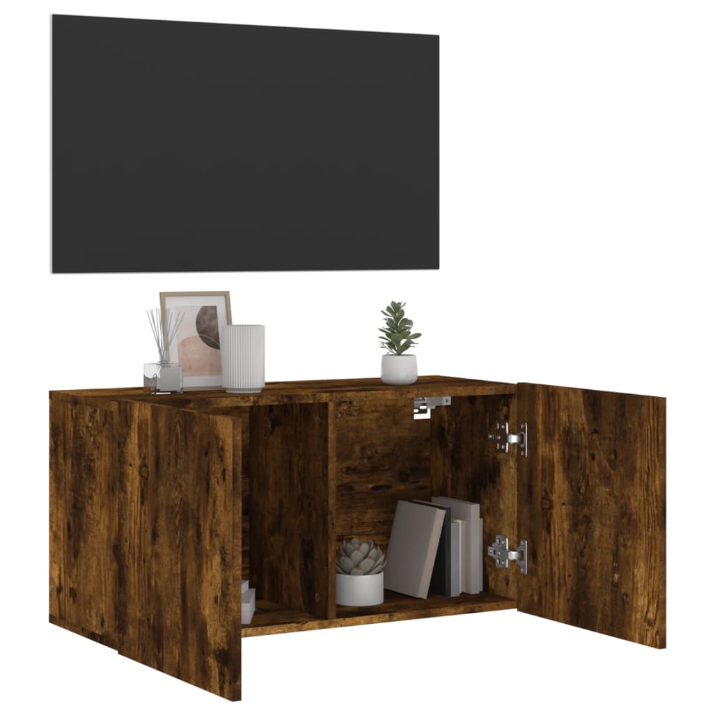 Ahumado oak tv furniture 80x30x41 cm v60