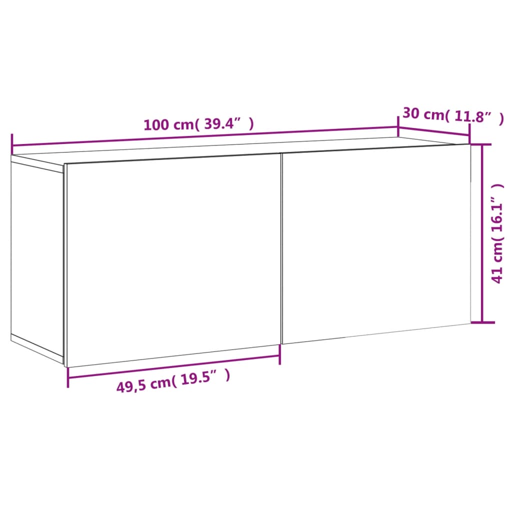 Hormako telebista altzariak Sonoma 100x30x41 cm