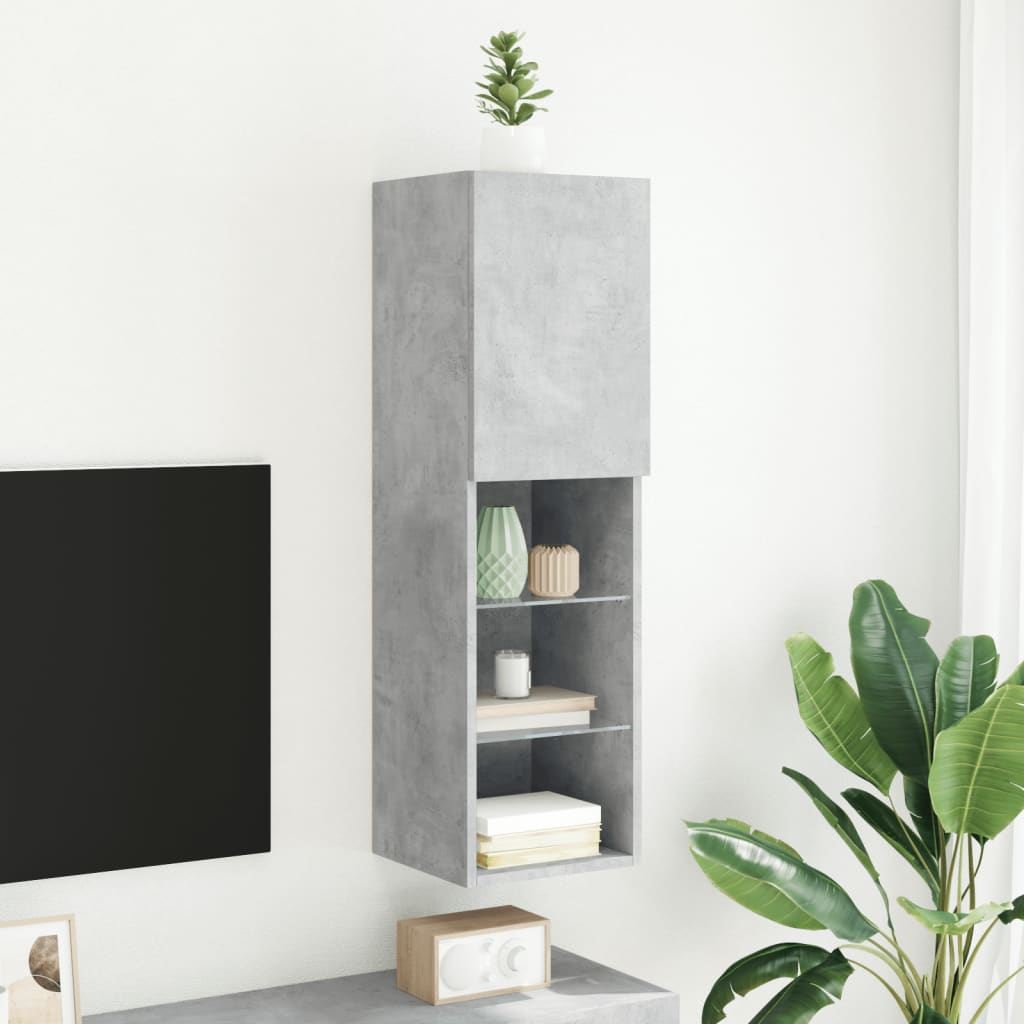 TV furniture with gray LED lights 30.5x30x102 cm v21