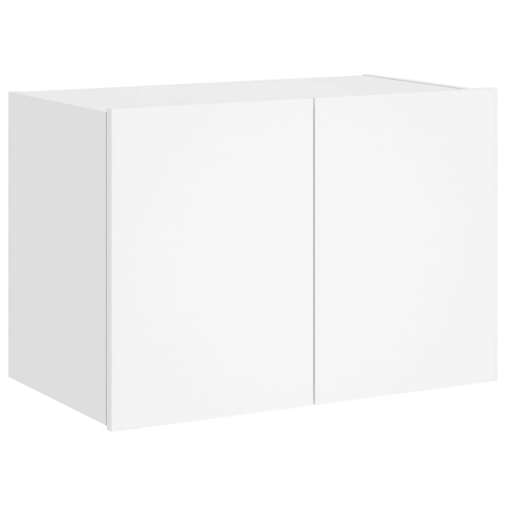 Mueble de TV de pared con luces LED blanco 60x35x41 cm