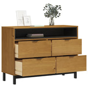 Cómoda flam madera maciza de pino 110x40x80 cm v1808 - Vetonek
