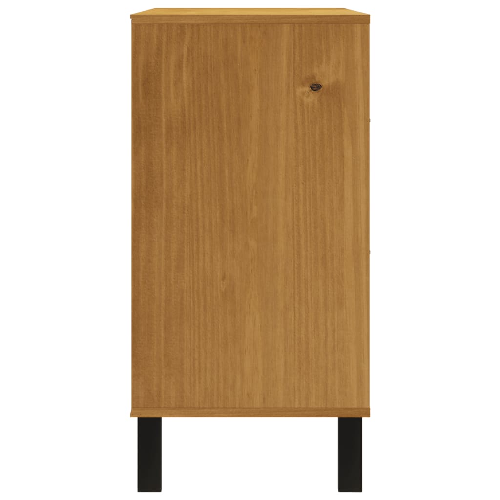Cómoda flam madera maciza de pino 110x40x80 cm v1808 - Vetonek