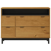 Cómoda flam madera maciza de pino 110x40x80 cm v1815 - Vetonek