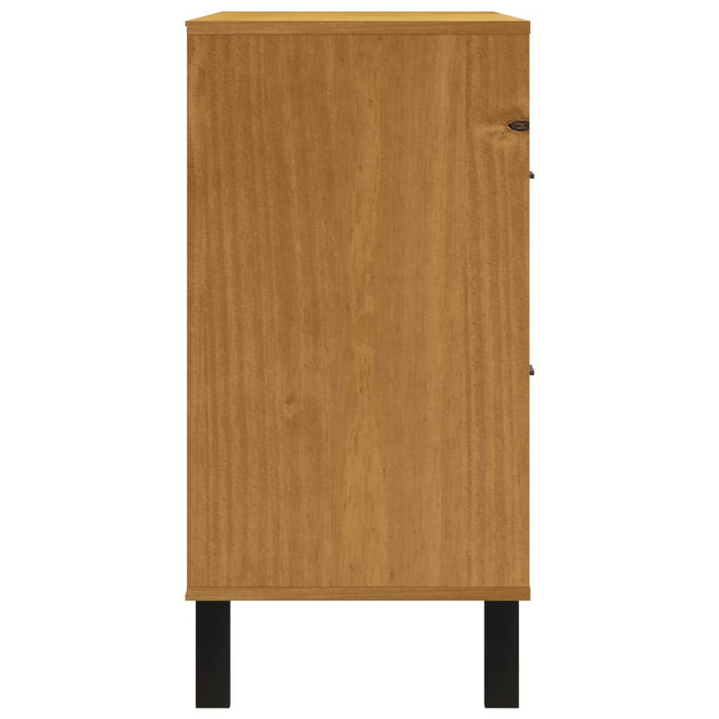 Cómoda flam madera maciza de pino 110x40x80 cm v1815 - Vetonek