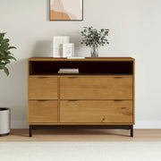 Cómoda flam madera maciza de pino 110x40x80 cm v1815 Vetonek