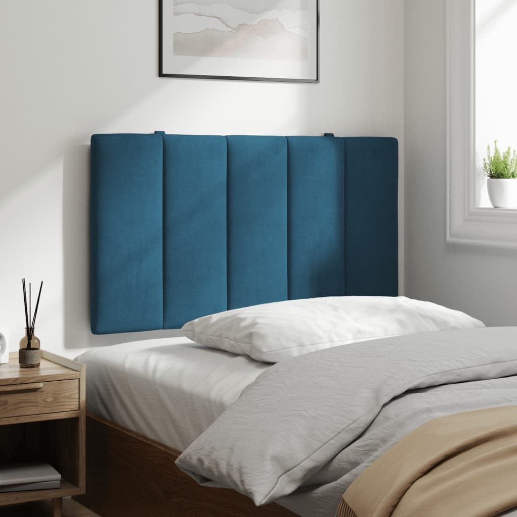 Cabecero de cama acolchado terciopelo azul 90 cm V0077 Vetonek