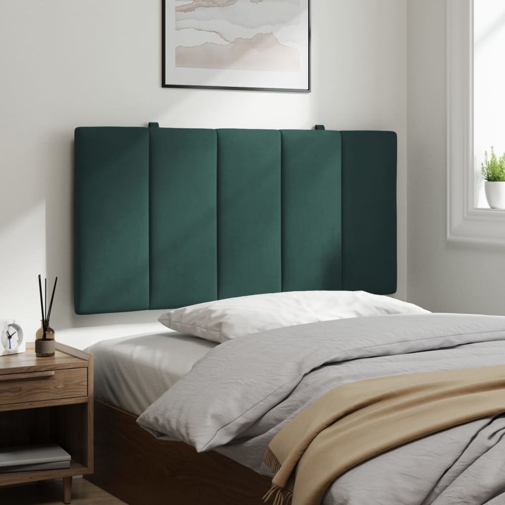 Cabecero de cama acolchado terciopelo verde oscuro 100 cm V0121 Vetonek