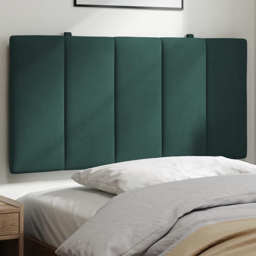 Cabecero de cama acolchado terciopelo verde oscuro 100 cm V0121 Vetonek