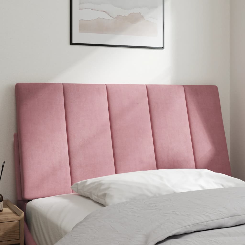Cabecero de cama acolchado terciopelo rosa 100 cm V0145 Vetonek