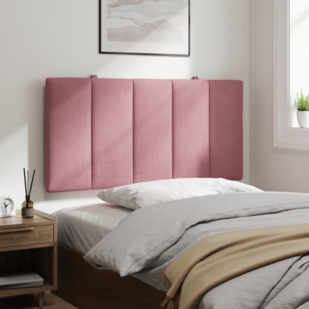 Cabecero de cama acolchado terciopelo rosa 100 cm V0145 Vetonek