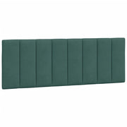 Cabecero de cama acolchado terciopelo verde oscuro 140 cm V0268 Vetonek