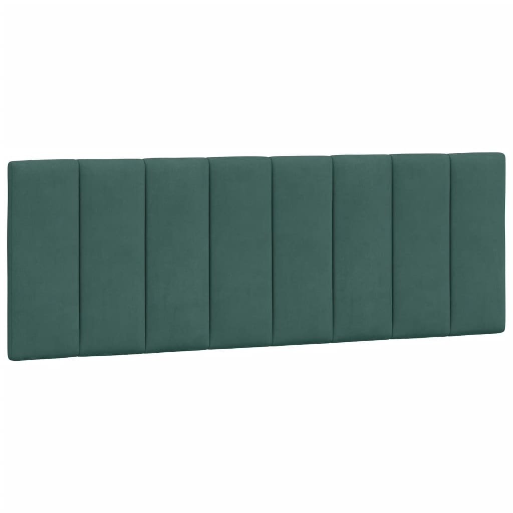 Cabecero de cama acolchado terciopelo verde oscuro 140 cm V0268 Vetonek
