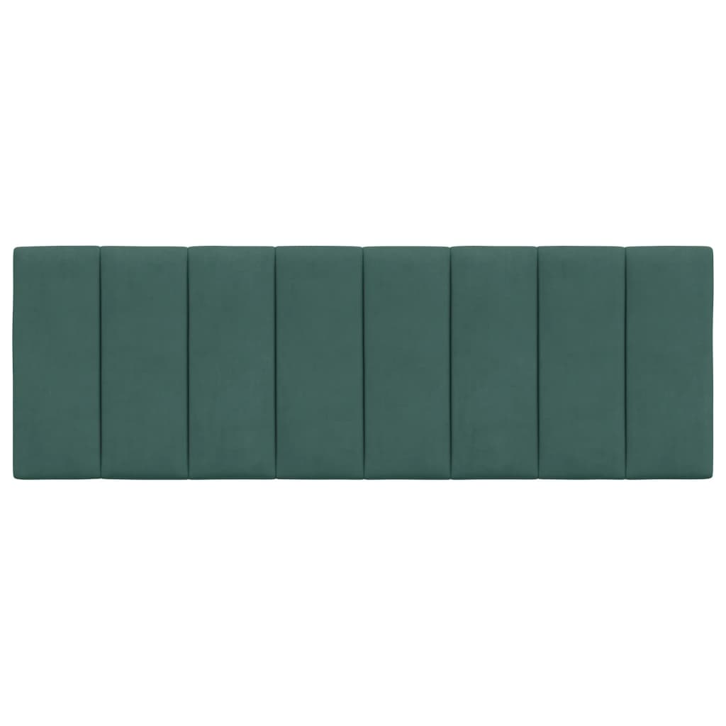 Cabecero de cama acolchado terciopelo verde oscuro 140 cm V0268 Vetonek