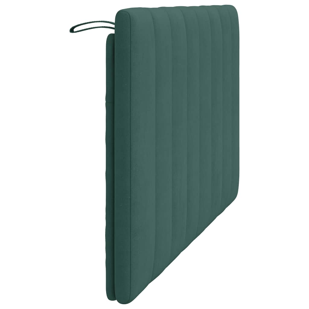 Cabecero de cama acolchado terciopelo verde oscuro 140 cm V0268 Vetonek