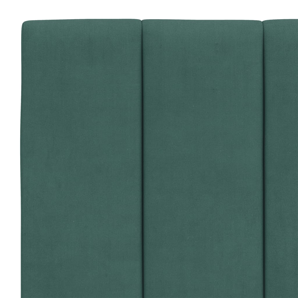 Cabecero de cama acolchado terciopelo verde oscuro 140 cm V0268 Vetonek