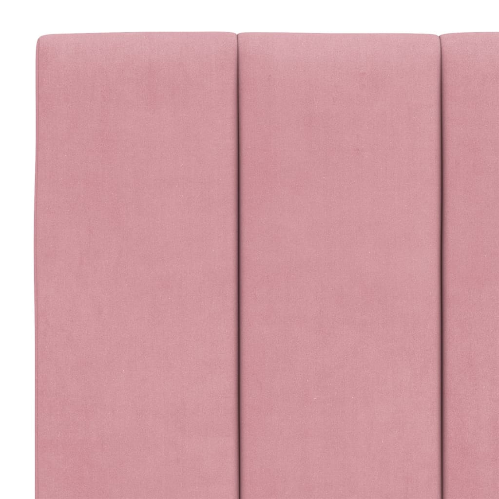 Cabecero de cama acolchado terciopelo rosa 140 cm V0282 Vetonek