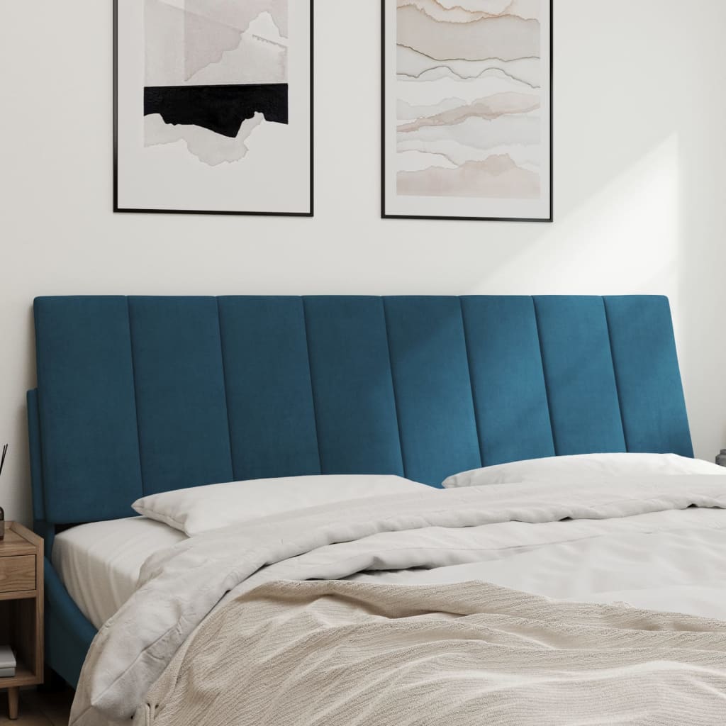 Cabecero de cama acolchado terciopelo azul 160 cm V0336 Vetonek