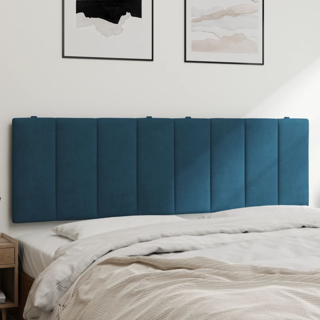 Cabecero de cama acolchado terciopelo azul 160 cm V0336 Vetonek