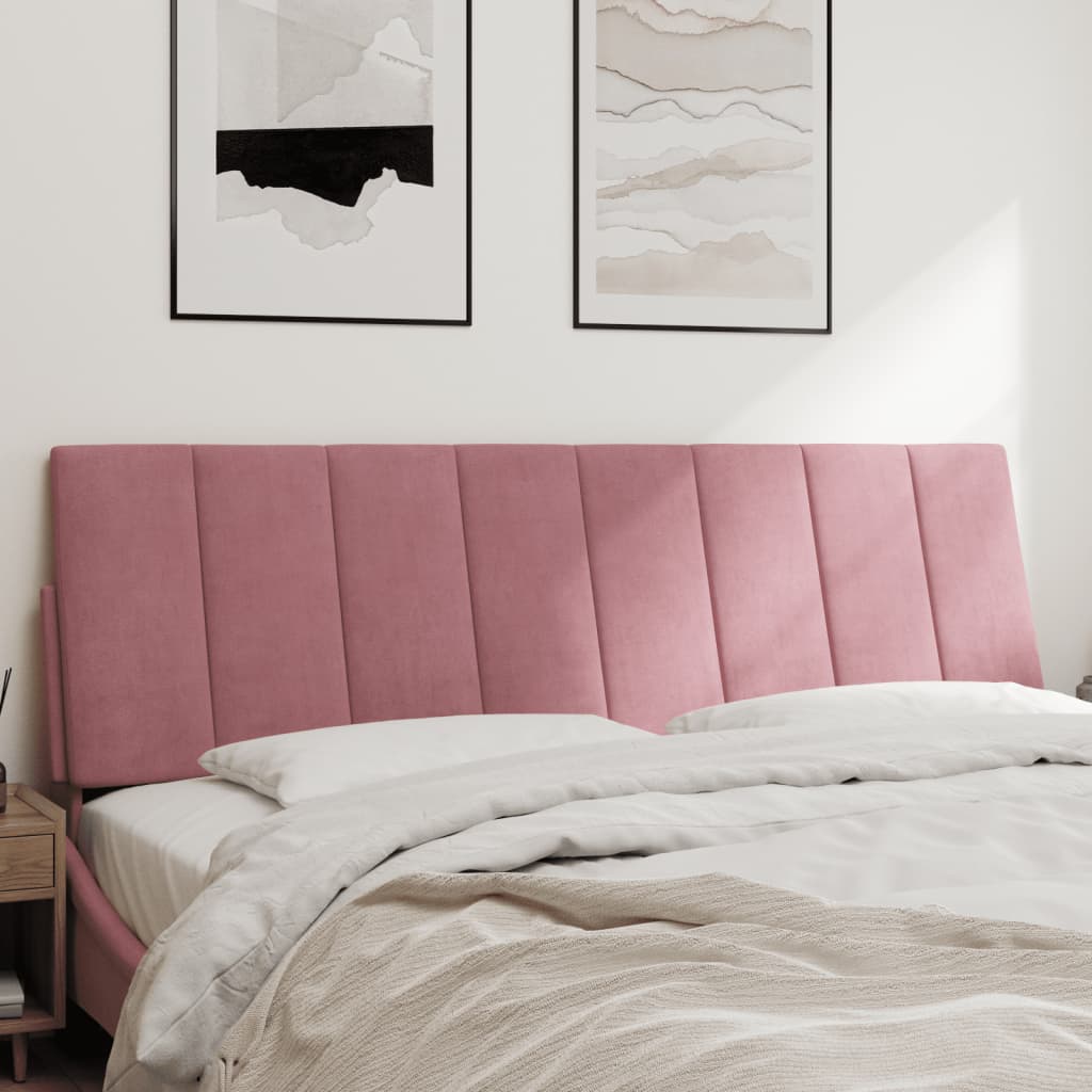 Cabecero de cama acolchado terciopelo rosa 160 cm V0343 Vetonek