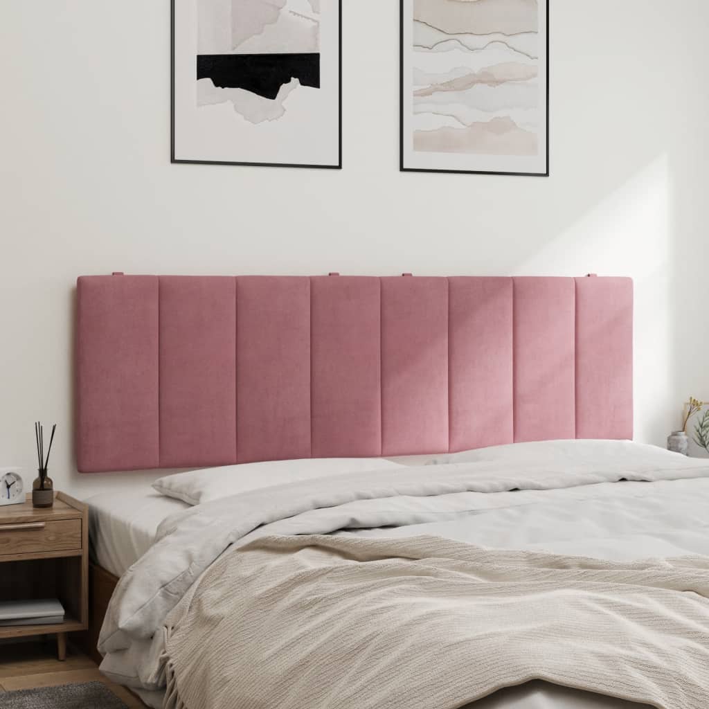 Cabecero de cama acolchado terciopelo rosa 160 cm V0343 Vetonek