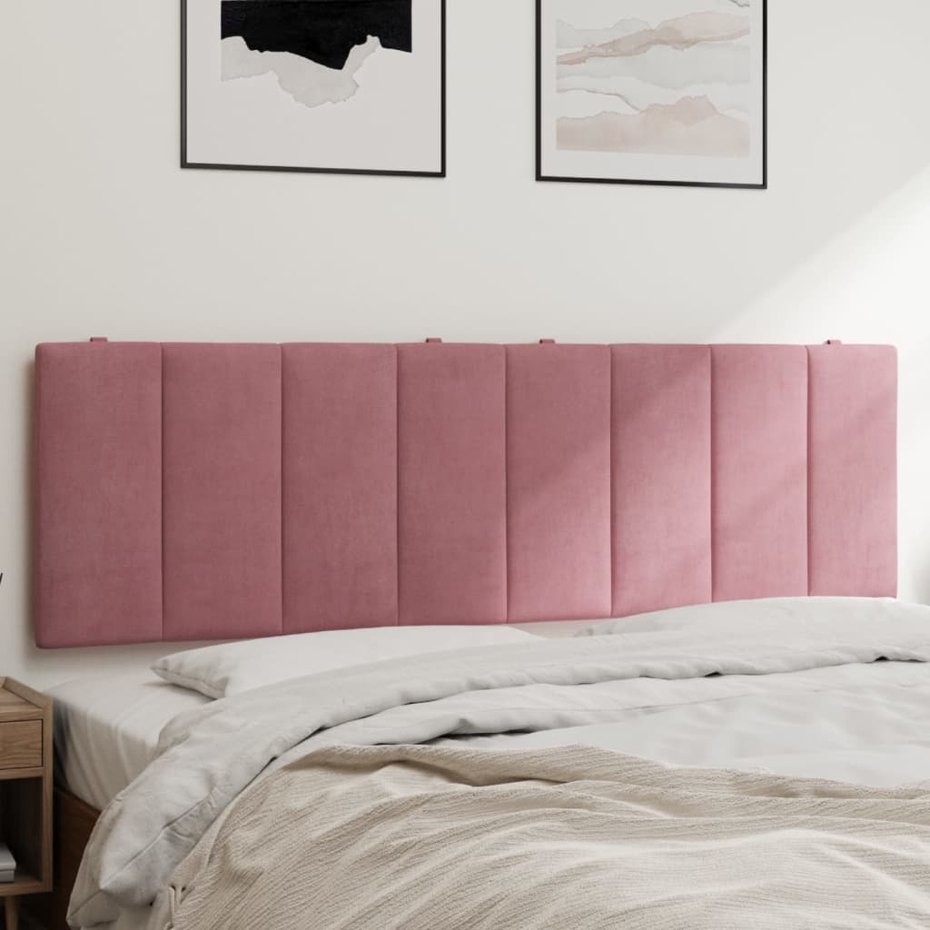 Cabecero de cama acolchado terciopelo rosa 160 cm V0343 Vetonek
