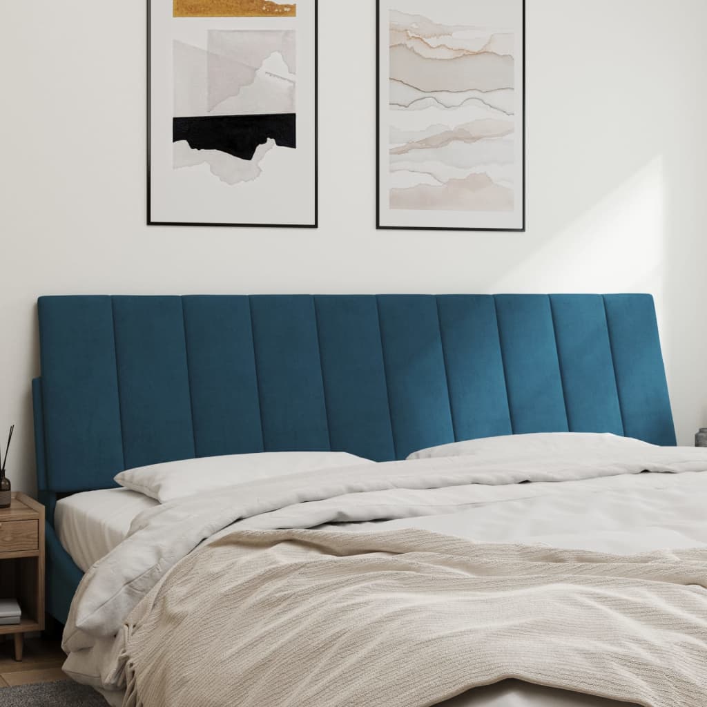 Cabecero de cama acolchado terciopelo azul 180 cm V0398 Vetonek