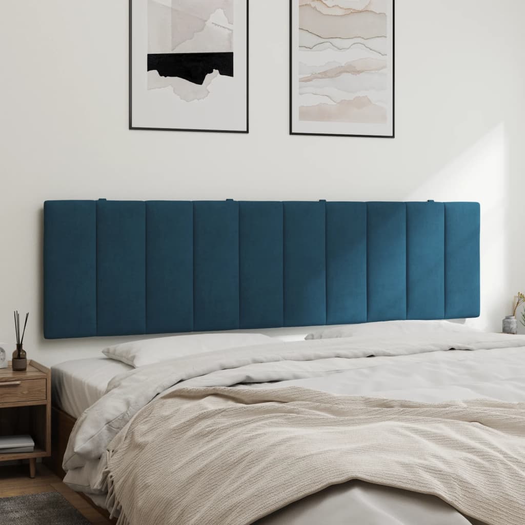 Cabecero de cama acolchado terciopelo azul 180 cm V0398 Vetonek