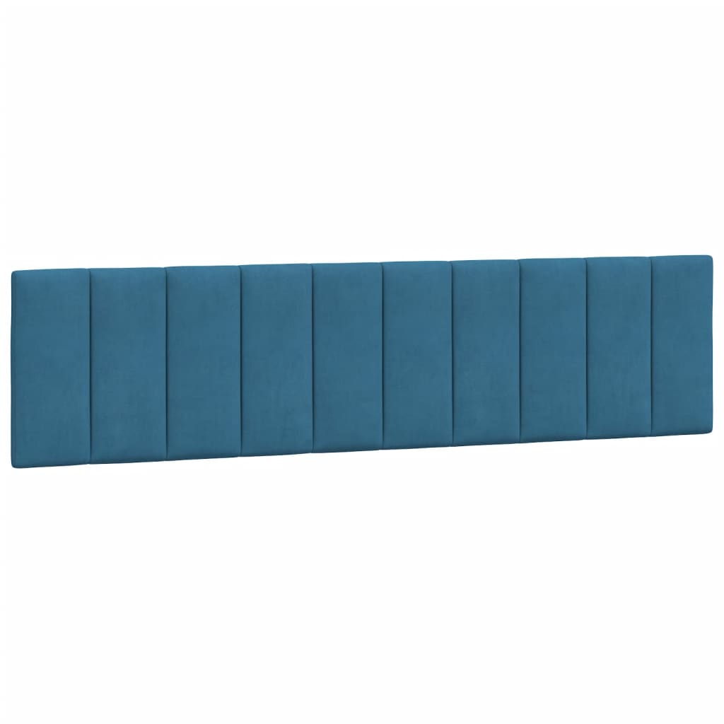 Cabecero de cama acolchado terciopelo azul 200 cm V0473 Vetonek
