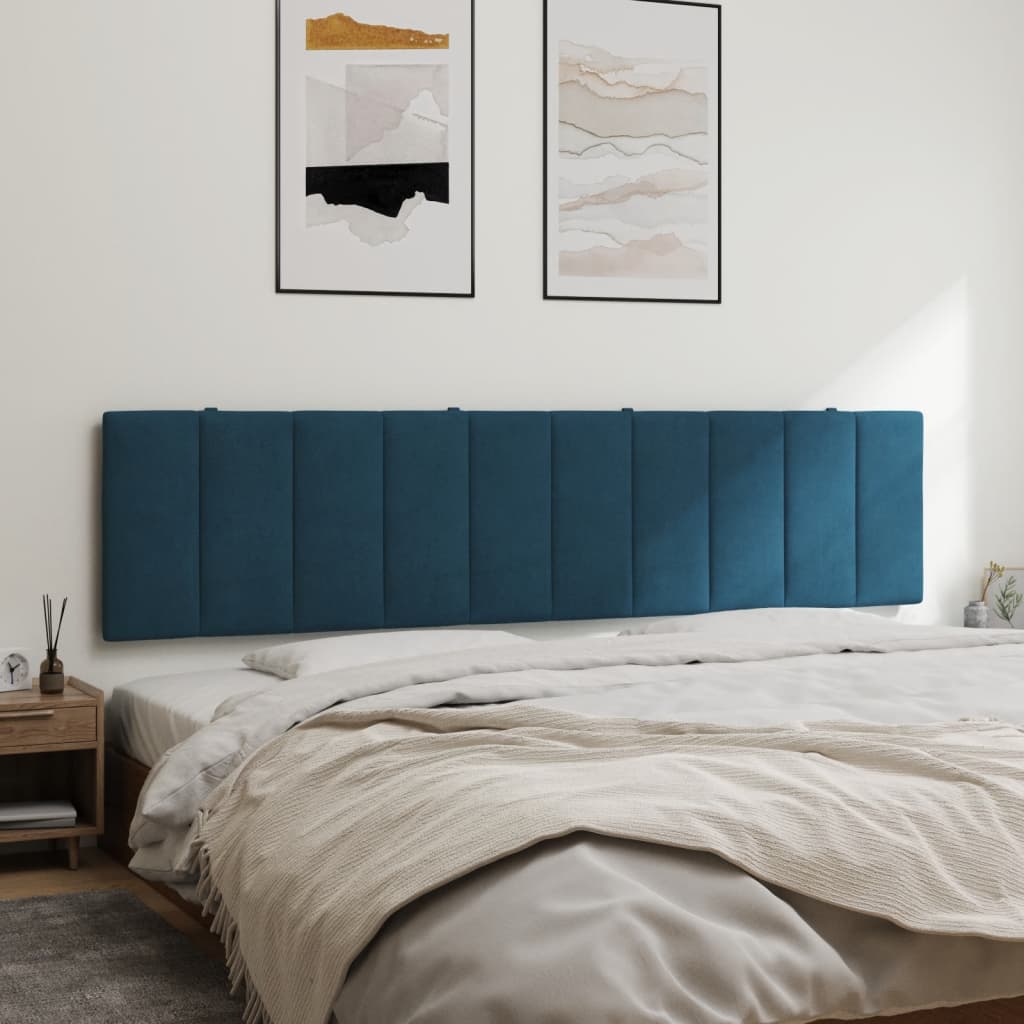 Cabecero de cama acolchado terciopelo azul 200 cm V0473 Vetonek