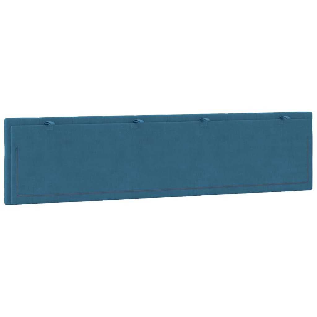 Cabecero de cama acolchado terciopelo azul 200 cm V0473 Vetonek
