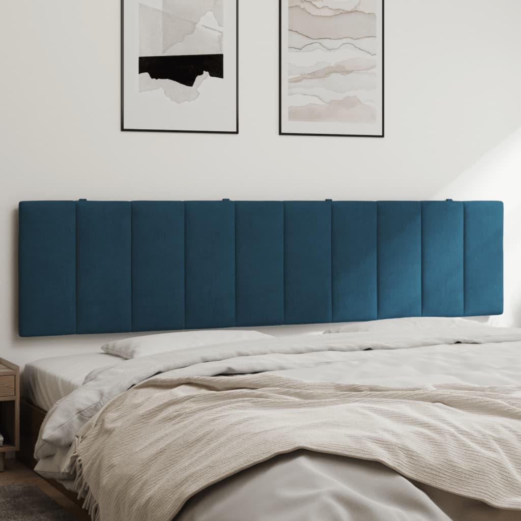 Cabecero de cama acolchado terciopelo azul 200 cm V0473 Vetonek