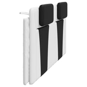 Cabecero de cama acolchado cuero sintético blanco negro 200 cm V1746 Vetonek