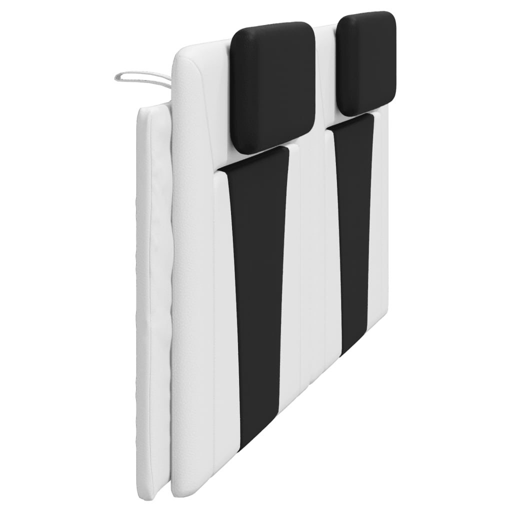 Cabecero de cama acolchado cuero sintético blanco negro 200 cm V1746 Vetonek