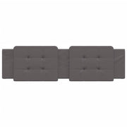 Cabecero de cama acolchado cuero sintético gris 180 cm V2309 Vetonek