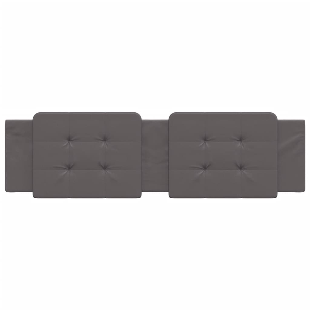 Cabecero de cama acolchado cuero sintético gris 180 cm V2309 Vetonek