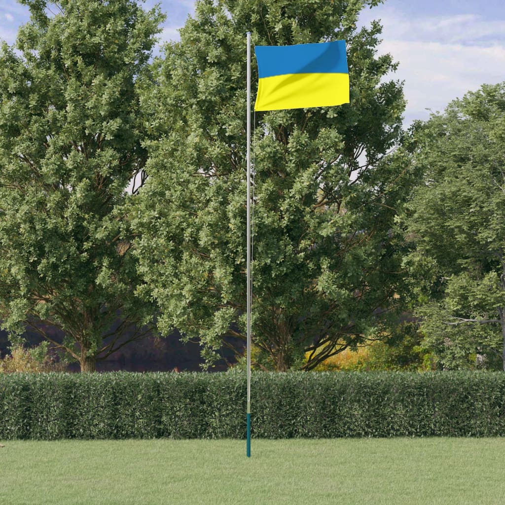 Vetonek Mástil y bandera de Ucrania aluminio 6,23 m