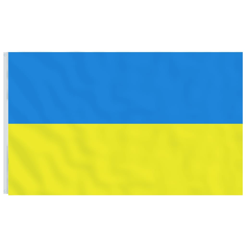 Mât et drapeau de l'aluminium Ukraine 5,55 m