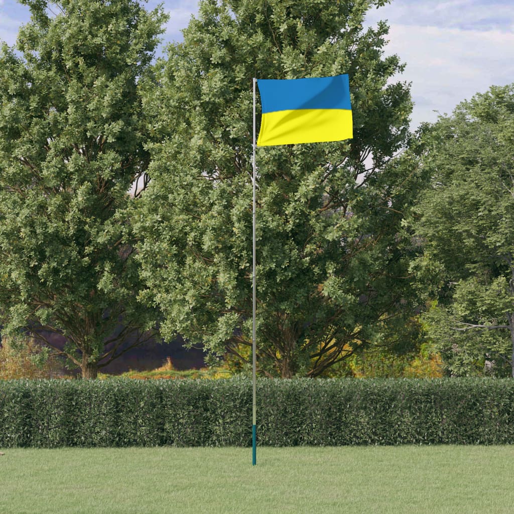 Vetonek Mástil y bandera de Ucrania aluminio 5,55 m