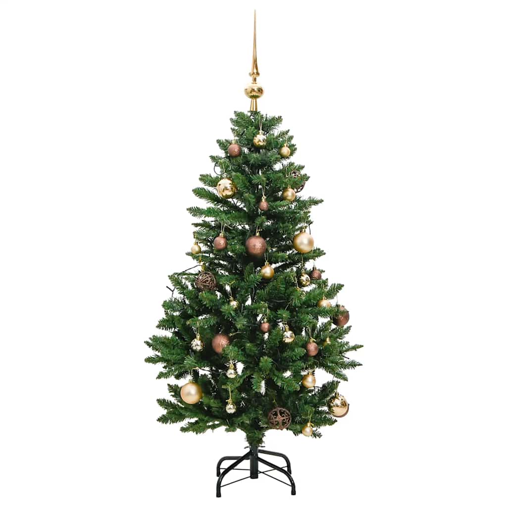 Árbol de Navidad artificial con bisagras 150 LED y bolas 150 cm V8219 Vetonek