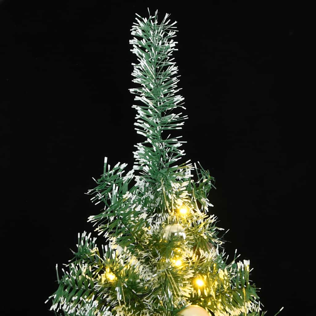 Árbol de navidad artificial con 300 led bolas y nieve 240 cm v8622 Vetonek