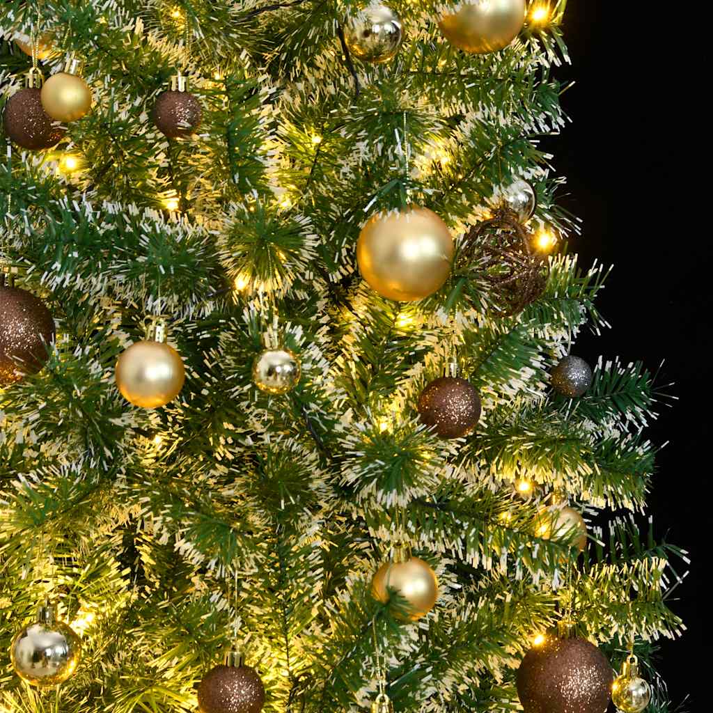 Árbol de Navidad artificial con 300 LED bolas y nieve 240 cm - Vetonek