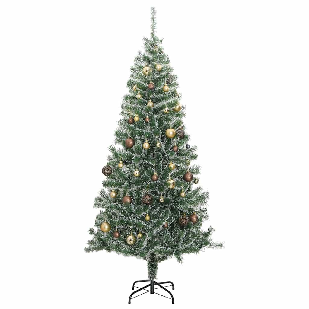 Árbol de Navidad artificial con 300 LED bolas y nieve 240 cm - Vetonek