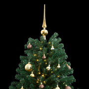 Árbol de navidad artificial con bisagras 300 led y bolas 180 cm v8639 Vetonek