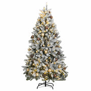 Árbol de navidad artificial con bisagras 300 led y bolas 270 cm v8769 Vetonek