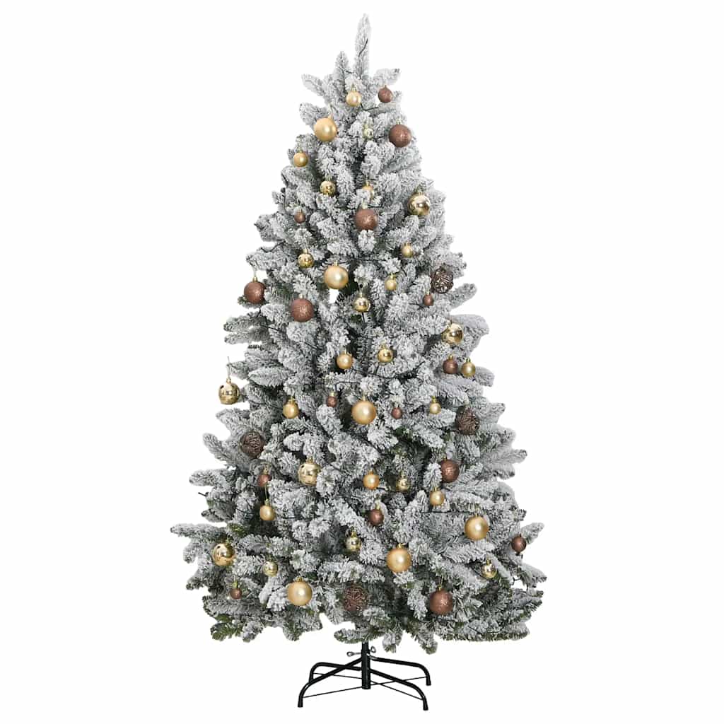 Árbol de navidad artificial con bisagras 300 led y bolas 270 cm v8769 - Vetonek