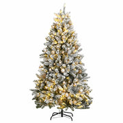Árbol de navidad artificial con bisagras 300 led y bolas 180 cm v8912 Vetonek