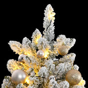 Árbol de Navidad artificial con bisagras 300 LED y bolas 180 cm - Vetonek
